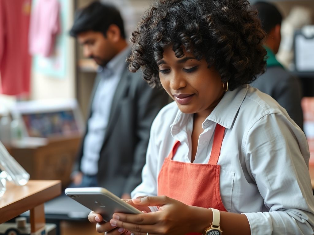 A seller replying to customer orders on WhatsApp.