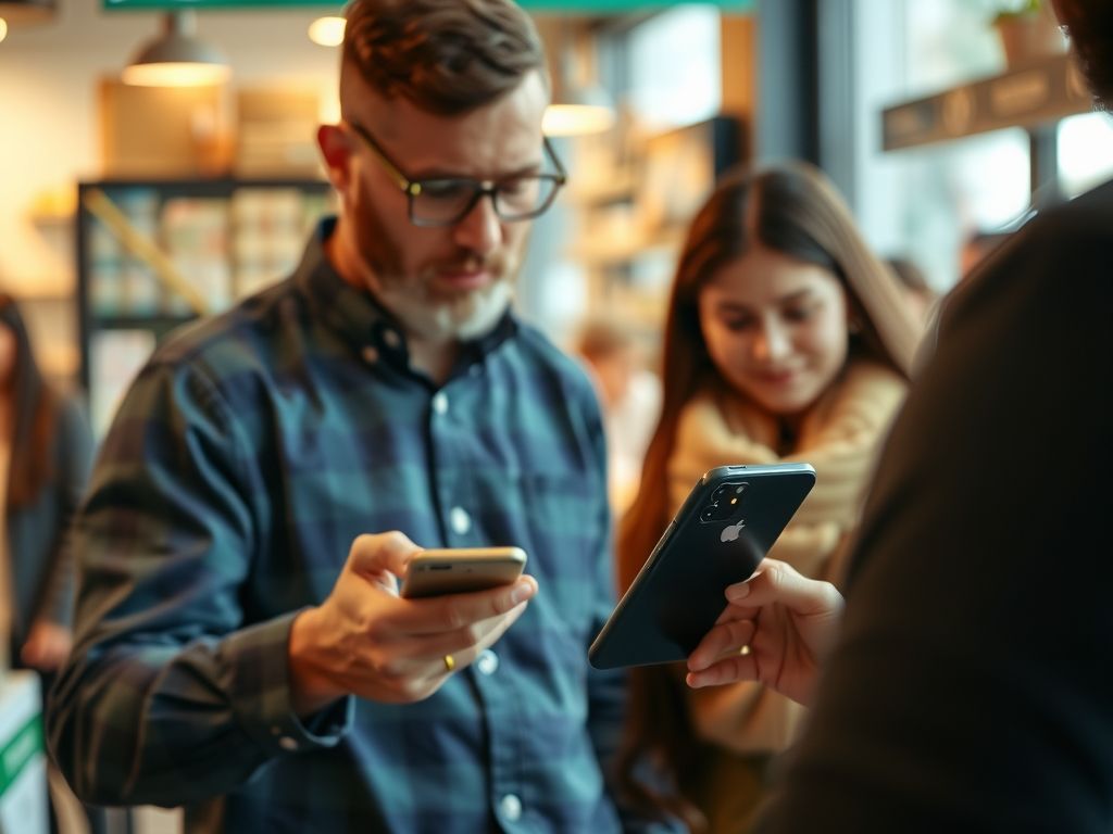 A customer texting a business on WhatsApp from a phone.