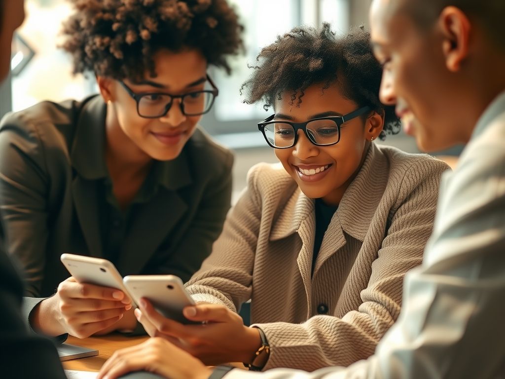 A group admin messaging members on a phone.