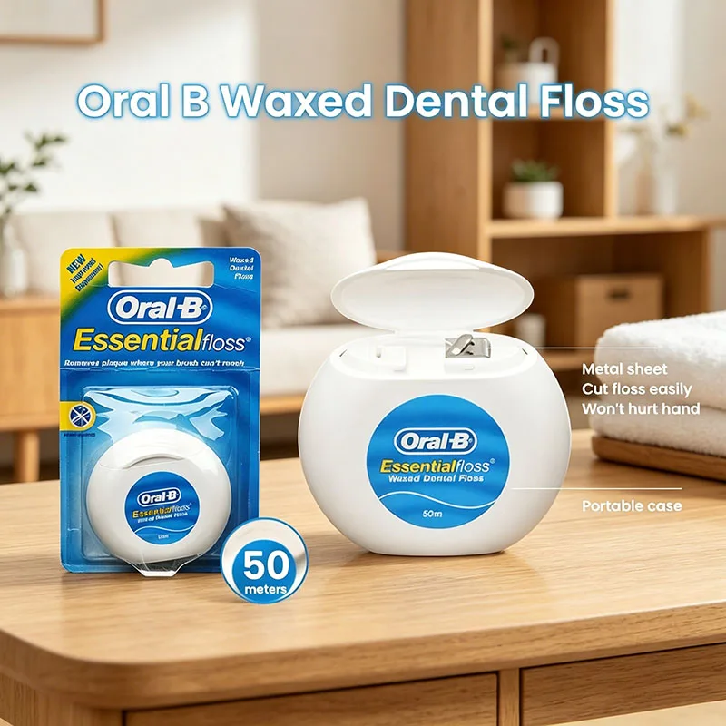Oral-B Dental Floss 50m Flat Thread for Home Use Smooth Non Damaging To Gums Cleanses Interdental Residue Prevents Bad Breath