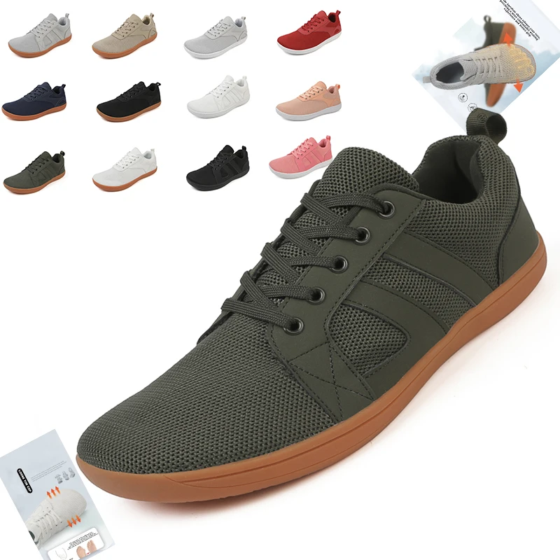 Wide-toed Shoes Men's Fashion Simple Casual Sports Shoes Barefoot Shoes Women's Jogging Shoes Walking Shoes