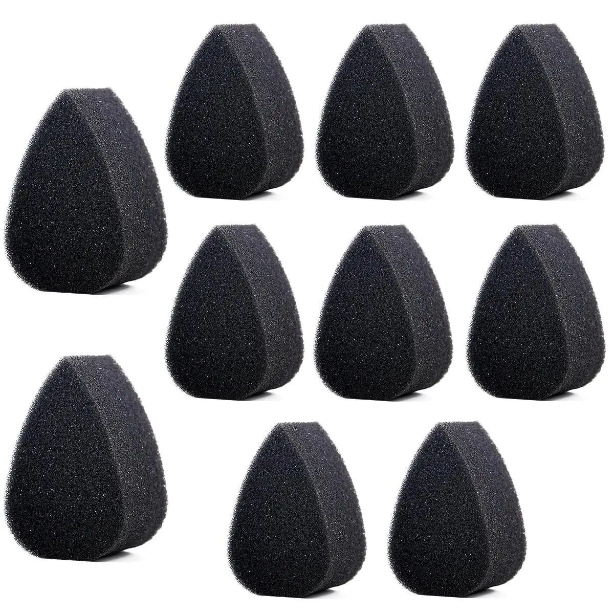 Facial painting sponge, art painting sponge, black makeup sponge block, water droplet semi-circular sponge