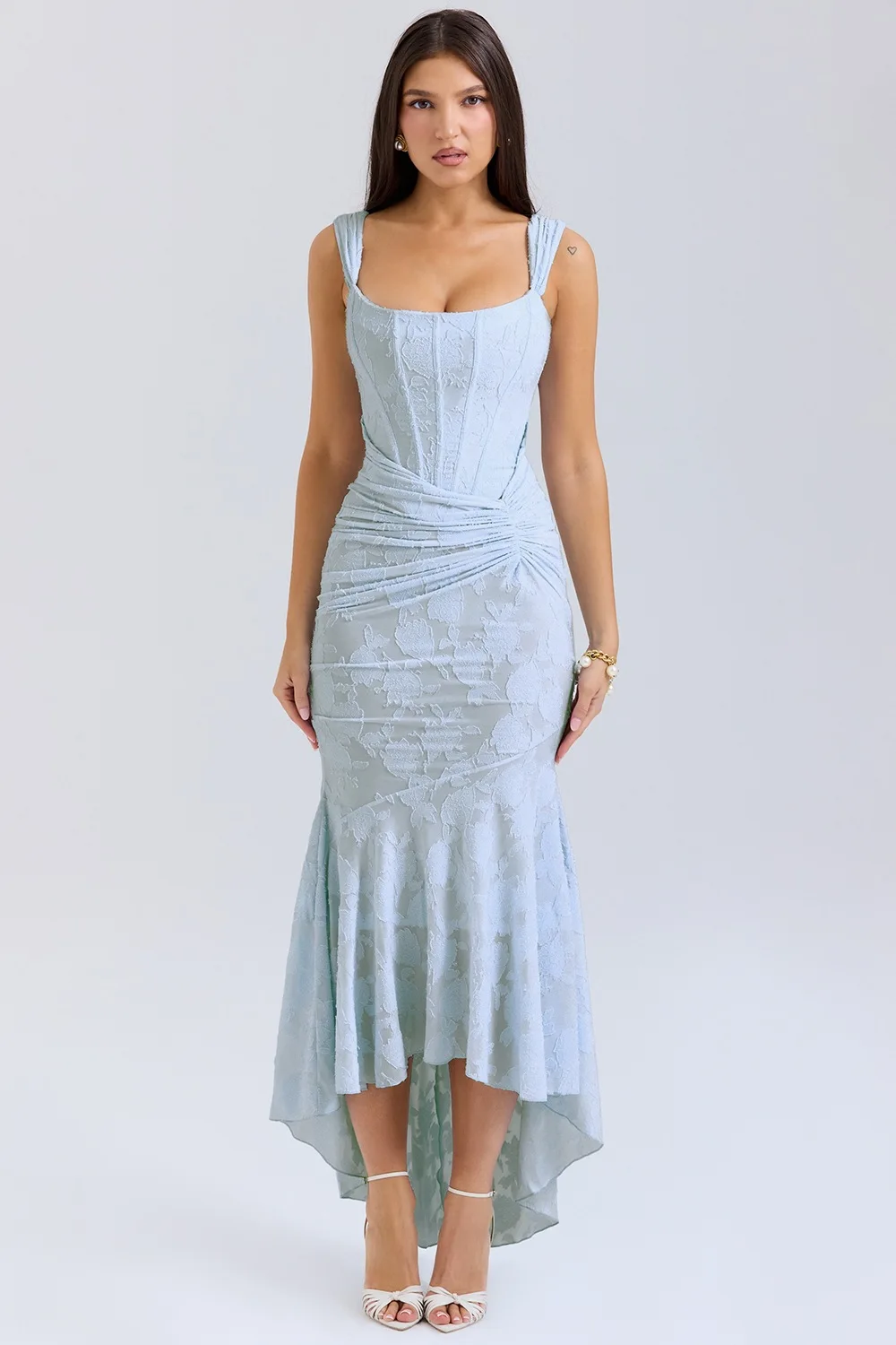 Women's Sexy Fashionable Fish Tail Long Dress Summer Hot Selling Buttocks Fish Bone Wrapped Stylish Gown for Trendy Ladies