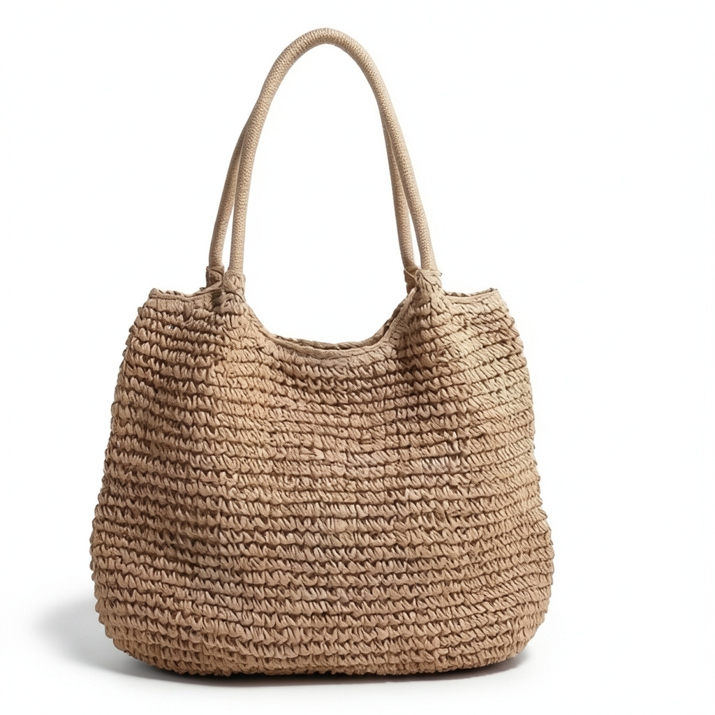 Handwoven Brown Bag - Natural Materials