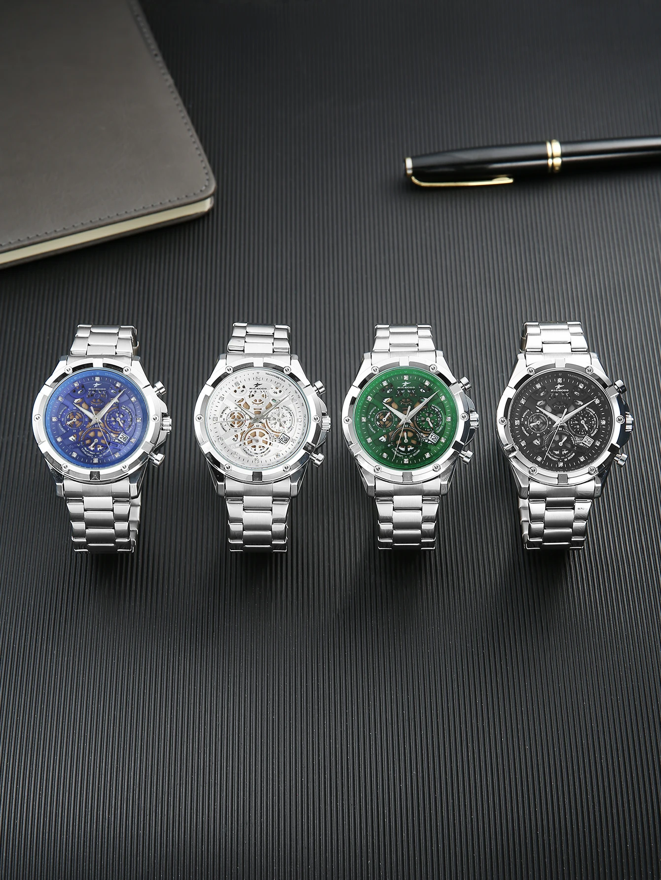 Men's Watch with Multifunctional Chronograph, Stylish Wristwatch for an Active Lifestyle, Durable Design Suitable for Various Occasions