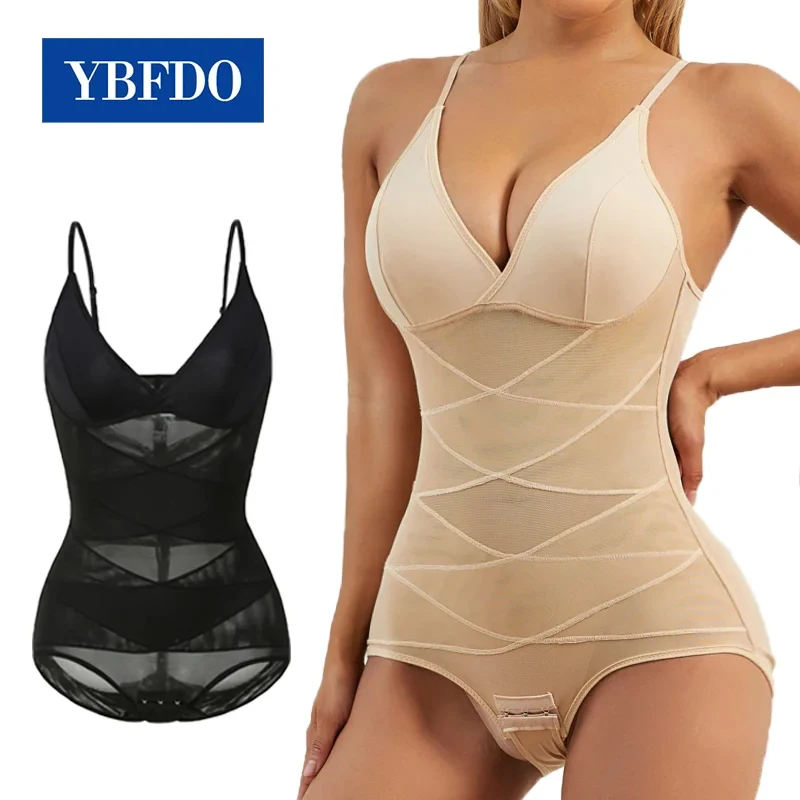 YBFDO Bodysuit Shapewear Women Full Body Shaper Tummy Control Hip Butt Lifter Corset Camisole Slimming Waist Trainer Underwear