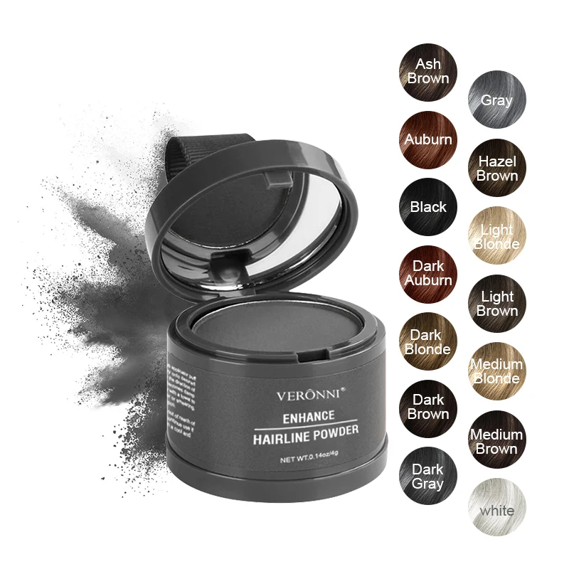 Hair Line Powder 4g Black Root Cover Up Natural Instant Waterproof Hairline Shadow Powder Hair Concealer Coverage 14 Color