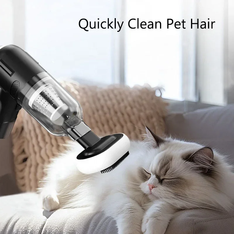 Wireless Rechargeable Pet Hair Vacuum 39000Pa Pro-Grade Grooming Tool for Cats Dogs with Anti-Tangle Tech Household Car Use