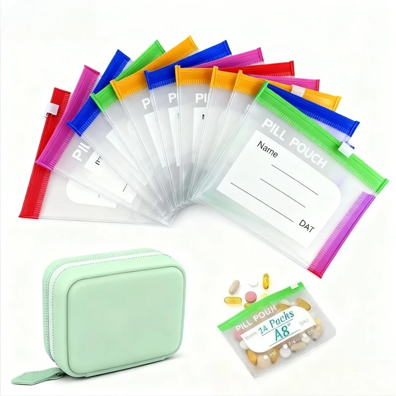 Portable Travel Silicone Storage Bag Food Grade Silicone Reusable Bag Leak Proof for Snacks Pill Small Items PU Storage Bag