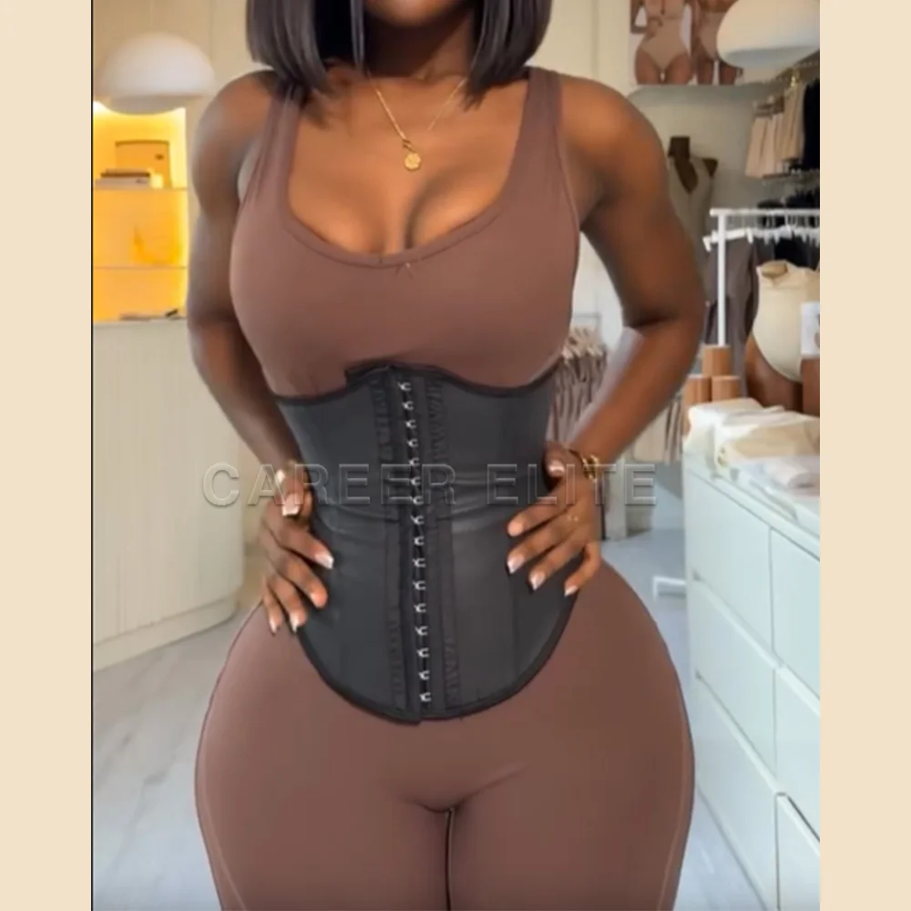 Waist Trainer for Women Adjustable Double Compression Cincher  Perfect for Fitness & Daily Wear Waist Slimming Tummy Control