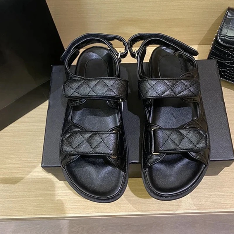 2026 Pure leather women's sandals, with sheepskin lining, stitched with patchwork seams, handcrafted regular-sized 35-42